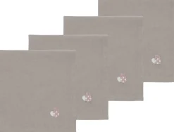 Stofservietter Christmas Hearts Embroidery 4 stk. Rose