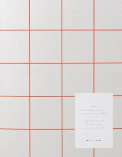 Stor notesbog med syet ryg, lys grå