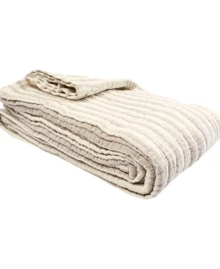 Stripe throw beige