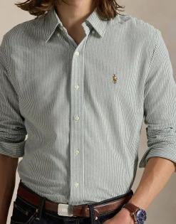 Striped Knit Oxford Shirt