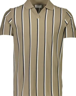 Striped piqué polo shirt S/S