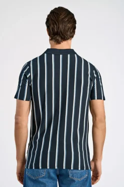 Striped piqué polo shirt S/S