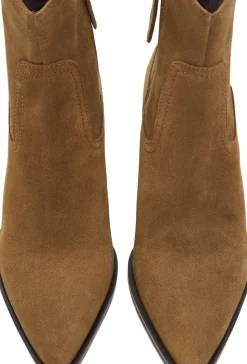 Suede block-heel boots