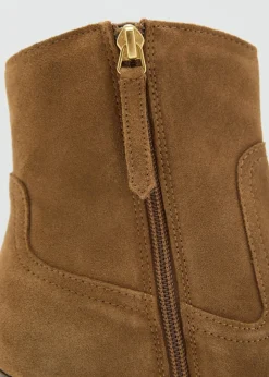 Suede block-heel boots