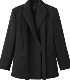 Suit jacket with scarf