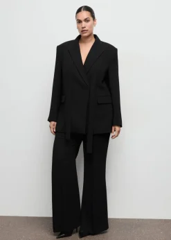 Suit jacket with scarf