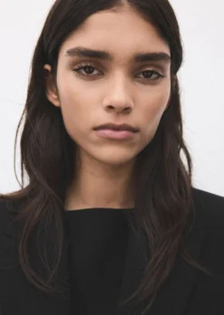 Suit jacket with scarf