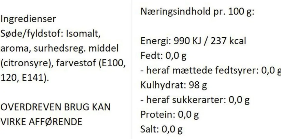 Sukkerfri Frugtperle bolcher med smag af blandet frugt