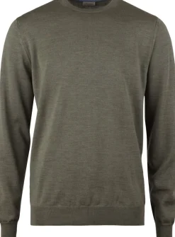 Sweater Knitted Crew Neck With Patch Merino Wool