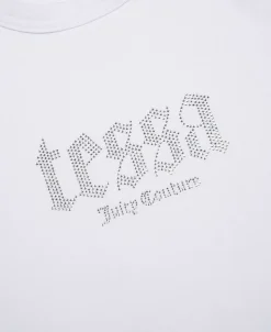 Tessa x Juicy - t-shirt m. diamanter