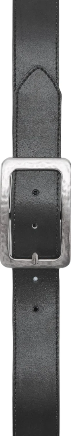 Textured square buckle belt