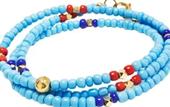 The Mykonos Collection - Vintage Turquoise, Red and Blue Glass Beads