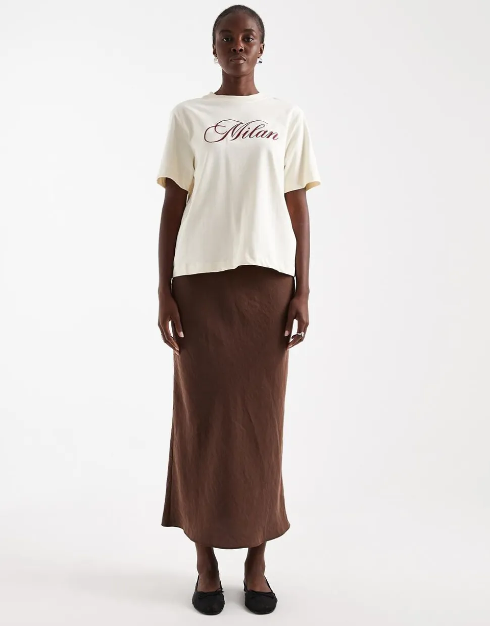 TSISA BIAS MIDI SKIRT WVN
