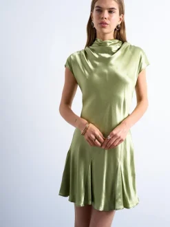 TSMILLA SS O-NECK MINI DRESS WVN