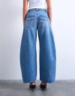 TSNANNA OVERSIZED BARREL DNM JEANS