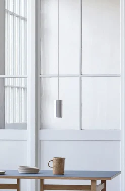 Tube Pendant, Brushed Aluminium, Large