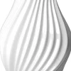 Twist Vase H25 cm hvid porcelæn