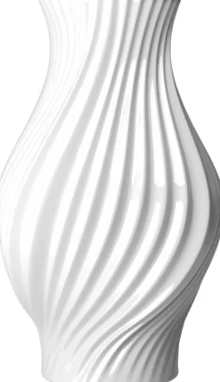 Twist Vase H25 cm hvid porcelæn