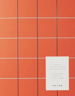 UMA Flat Lay Notebook - Large, Orange check