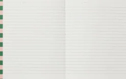 UMA Notebook, Flat-Lay - Medium, Green & Rose