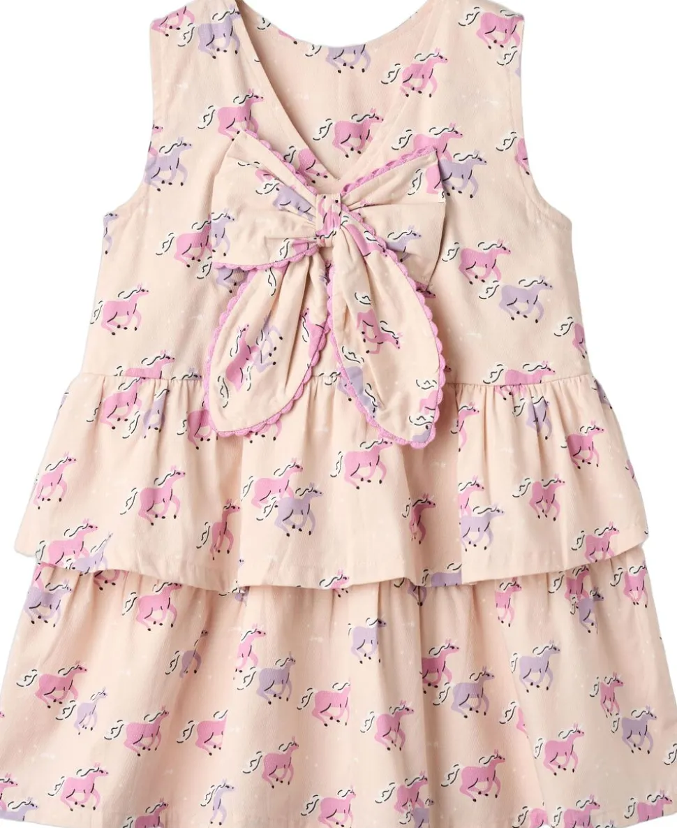 UNICORN DRESS W. RUFFLE & BOW