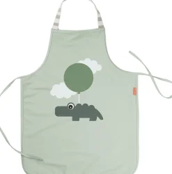 Vandtæt børneforklæde Happy clouds Grøn