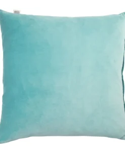 VELVET/LIGHT BLUE, PYNTEPUDE 48x48 CM