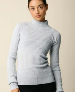Vilda turtleneck cashmere blend sweater - Clear