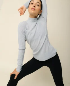 Vilda turtleneck cashmere blend sweater - Clear