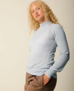 Vilda turtleneck cashmere blend sweater - Clear