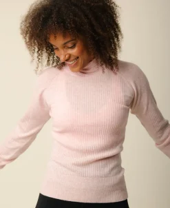 Vilda turtleneck cashmere blend sweater - Blush