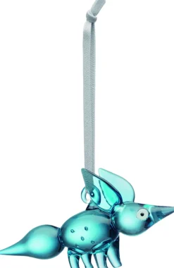 Vulpes orament stående 115mm blå