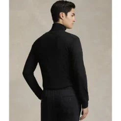 Washable Wool Turtleneck Sweater