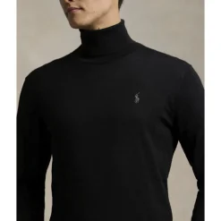 Washable Wool Turtleneck Sweater