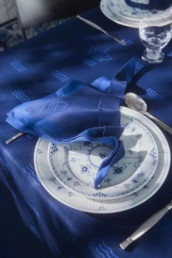 Waves serviet, blå 44X44, 2stk