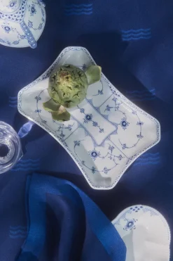 Waves serviet, blå 44X44, 2stk