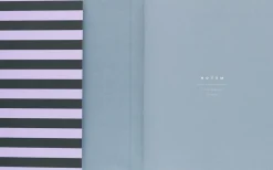 Weekly Planner med syet ryg, Rosa og grøn stribe