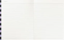 Weekly Planner med syet ryg, Rosa og grøn stribe