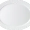 White Fluted Dish Oval 35cm
