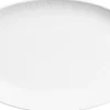 White Fluted Oval Asiette 23,5cm