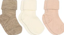 Wool rib baby socks - 3-pack