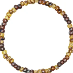 Wristband with Amber Japanese Miyuki Beads